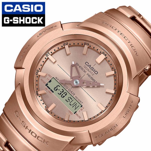 Gショック 腕時計 G-SHOCK 時計 CASIO カシオ メンズ ピンクゴールド AWM-500 ...