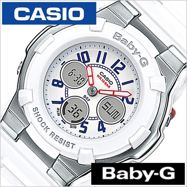 カシオ 腕時計 CASIO 時計 ベビー Ｇ ホワイト トリコロール シリーズ BGA-110TR-7BJF レディース