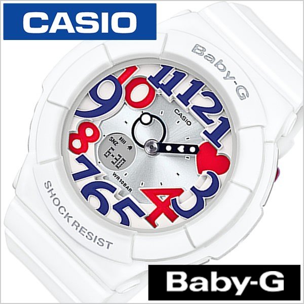 カシオ 腕時計 CASIO 時計 ベビー Ｇ ホワイト トリコロール シリーズ BGA-130TR-7BJF レディース