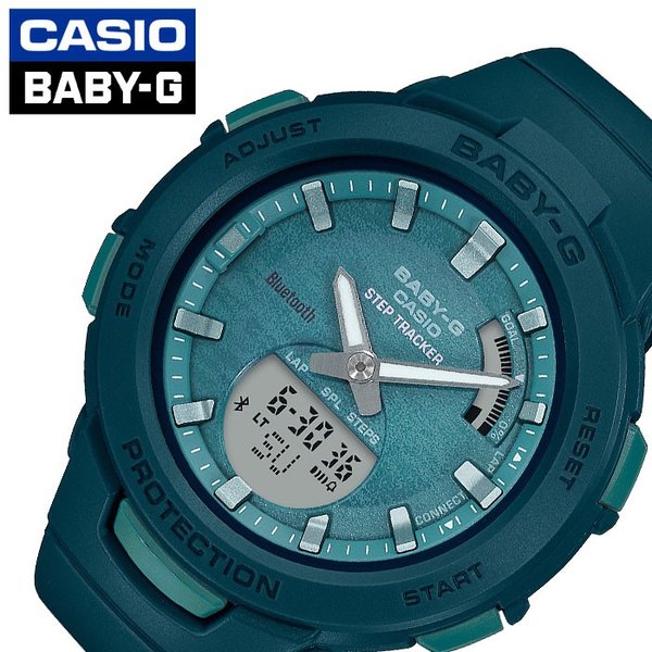 カシオ 腕時計 CASIO 時計 ベイビーG ジースクワッド BABY-G ベーシック レディース グリーン BSA-B100AC-3AJF