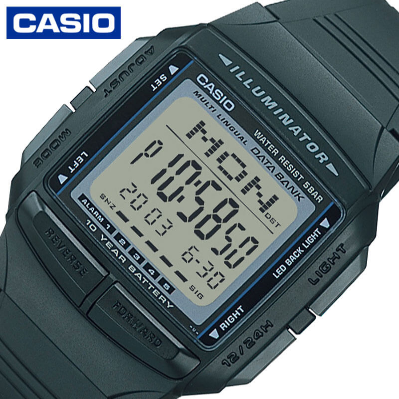 カシオ 腕時計 CASIO 時計 データバンク DATA BANK 男性 メンズ クォーツ 電池式 DB-36-1AJH かっこいい 彼氏 夫 人気