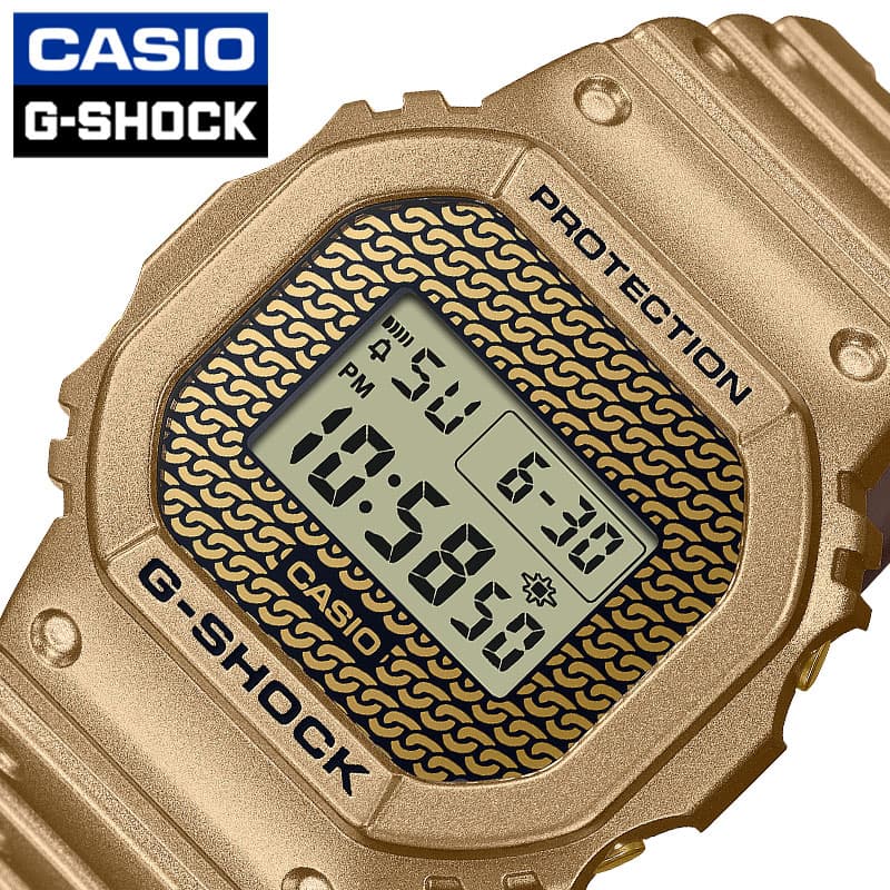 カシオ 腕時計 CASIO 時計 Gショック ゴールドアクセサリーデザイン G-SHOCK Hip Hop Gold メンズ デジタル 平成 2000年代 スクエア DWE-5600HG-1JR 人気｜hstyle