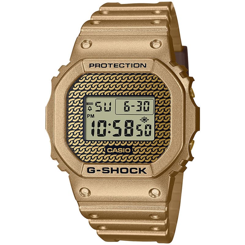 カシオ 腕時計 CASIO 時計 Gショック ゴールドアクセサリーデザイン G-SHOCK Hip Hop Gold メンズ デジタル 平成 2000年代 スクエア DWE-5600HG-1JR 人気｜hstyle｜02