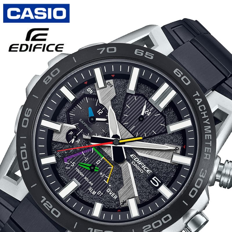 カシオ 腕時計 CASIO 時計 エディフィス ソスペンシオーネ EDIFICE SOSPENSIONE 男性 向け メンズ 電波ソーラー 車 レーシング レース デジアナ EQB-2000YDC-1AJ