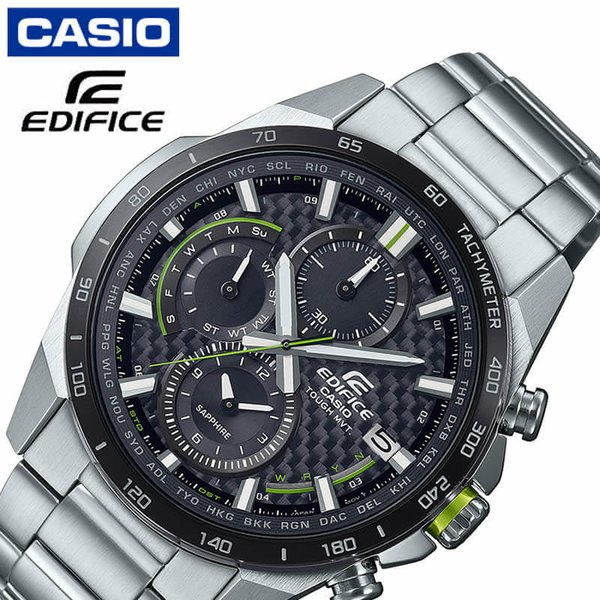 CASIO 腕時計 カシオ 時計 エディフィス EDIFICE メンズ ブラック EQW-A2000DB-1AJF