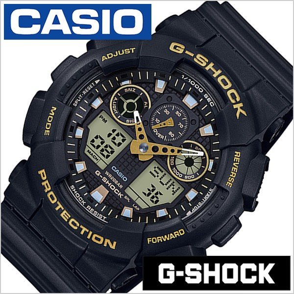 腕時計 CASIO 時計 Gショック G-SHOCK ブラックアンドゴールド GA-100GBX-1A9JF メンズ