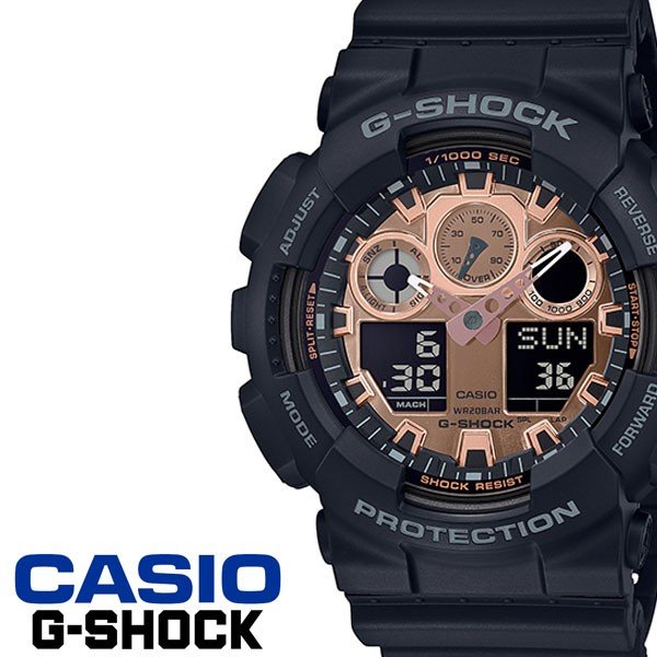 Yahoo! Yahoo!ショッピング(ヤフー ショッピング)CASIO 腕時計 カシオ 時計 ジーショック ブラックアンドローズゴールド G-SHOCK BLACK & ROSE GOLD メンズ 男性 ローズゴールド GA-100MMC-1AJF