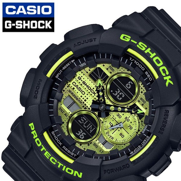 Yahoo! Yahoo!ショッピング(ヤフー ショッピング)Gショック G-SHOCK メンズ 腕時計 イエロー Black and Yellow Series GA-140DC-1AJF