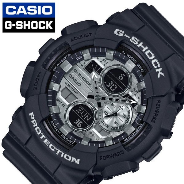 CASIO 腕時計 カシオ 時計 G-SHOCK メンズ 腕時計 ブラック/シルバー GA-140GM-1A1JF