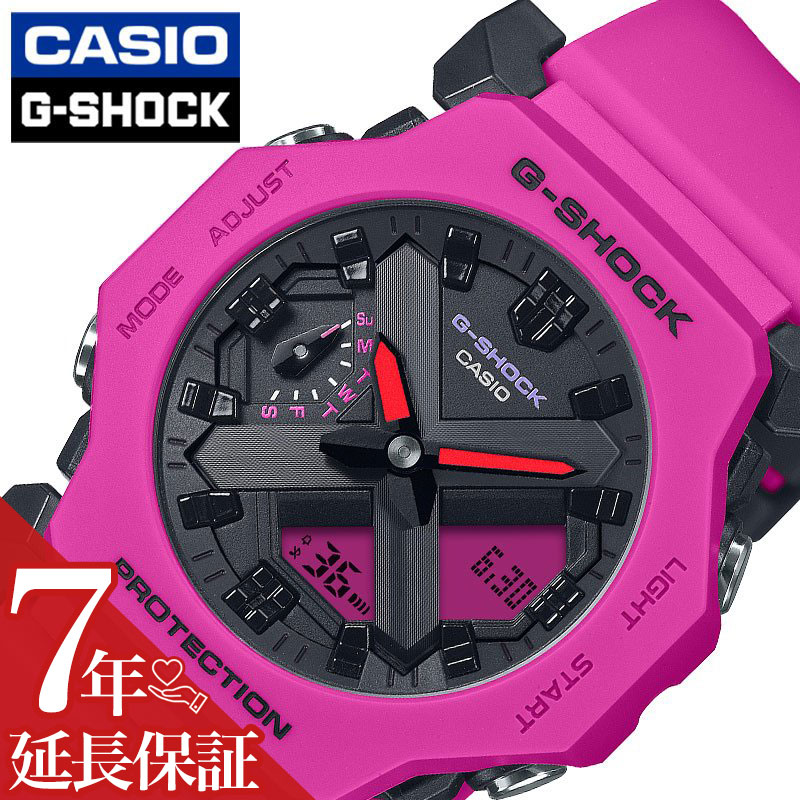 カシオ 腕時計 CASIO 時計 ジーショック G-SHOCK ブラック ピンク 男性 メンズ GA-2300-4AJF ワールドタイム タイマー ストップウォッチ アラーム LED