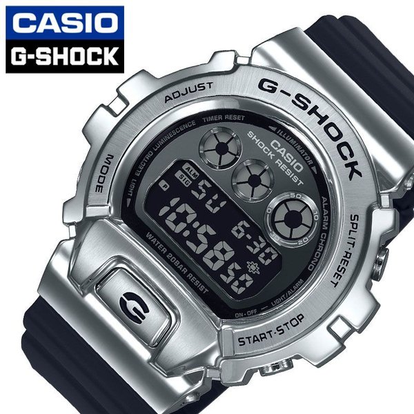 CASIO 腕時計 カシオ 時計 G-SHOCK メンズ 腕時計 ブラック/シルバー GM-6900-1JF｜hstyle
