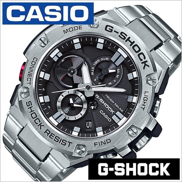 腕時計 CASIO 時計 Gショック G-SHOCK ジースチール GST-B100D-1AJF メンズ