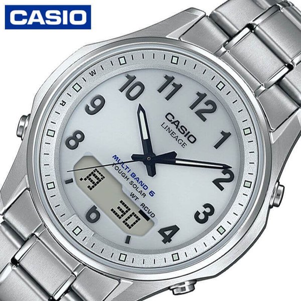 カシオ 電波 ソーラー 腕時計 CASIO 時計 リニエージ LINEAGE 男性 メンズ LCW-M100TSE-7AJF かわいい 華奢 小ぶり 小さめ 人気 ブランド