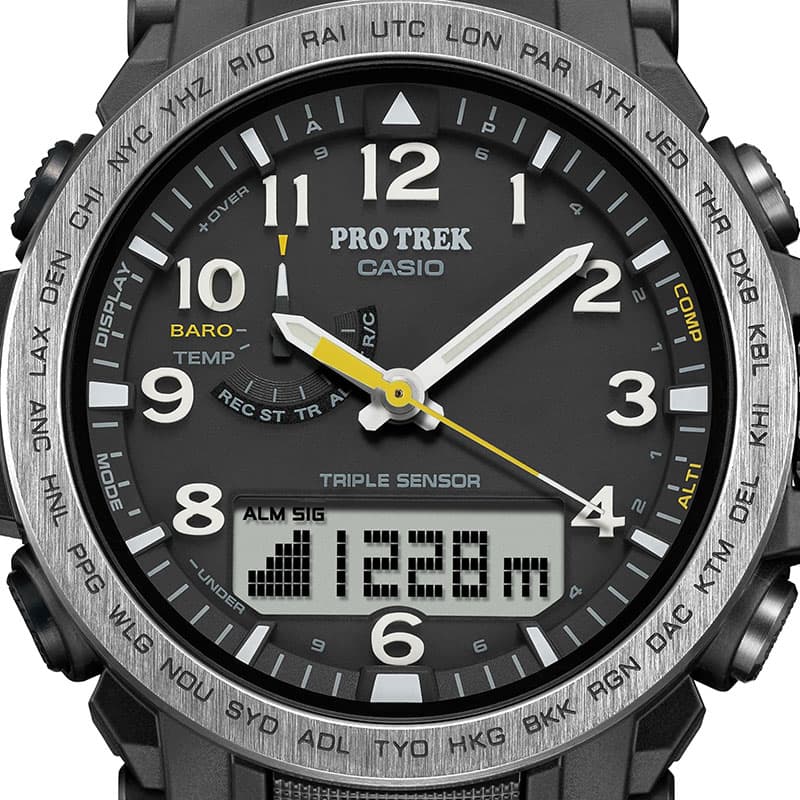 カシオ 腕時計 CASIO 時計 カシオ CASIO プロトレック エコ素材採用モデル PRO TREK Climber Line 男性 向け メンズ ソーラー アウトドア キャンプ カジュアルの画像