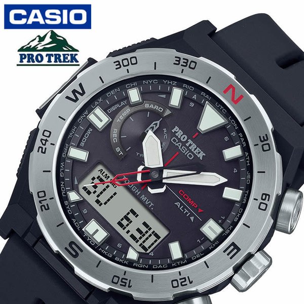 カシオ プロトレック 電波 ソーラー 時計 CASIO PROTREK 腕時計 クライマーライン コンパス Climber Line Compass 男性 向け メンズ PRW-6800-1JF 人気