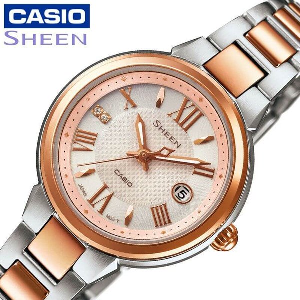 カシオ 腕時計 CASIO 時計 シーン SHEEN 女性 レディース ソーラークォーツ SHE-4516SBZ-9AJF かわいい 華奢 小ぶり 小さめ 人気 ブランド