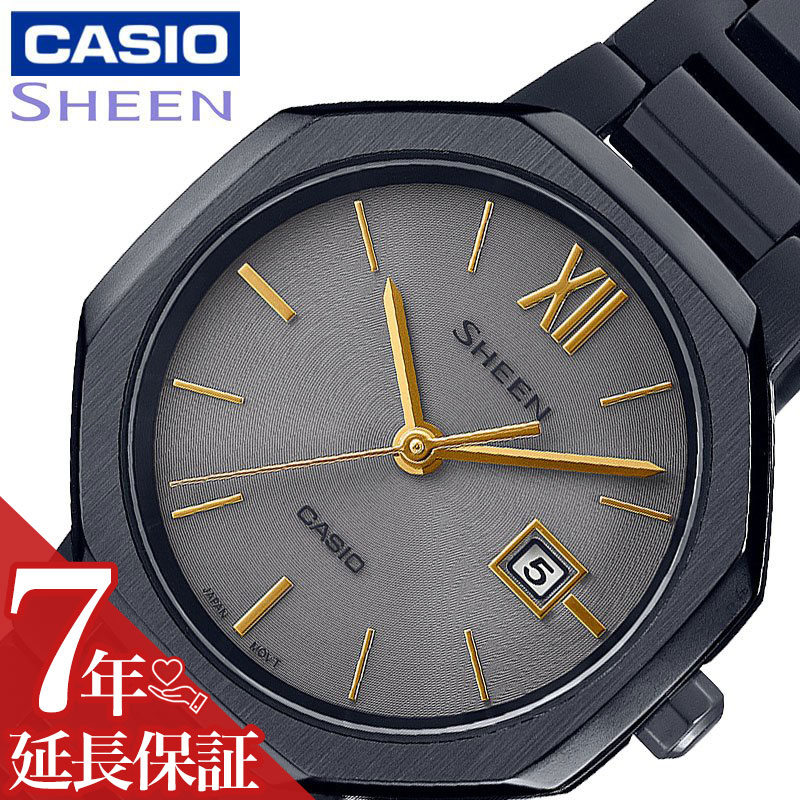 Yahoo! Yahoo!ショッピング(ヤフー ショッピング)カシオ 腕時計 CASIO 時計 シーン SHEEN レディース ブラック ソーラー 女性 ビジネス 仕事 スーツ フォーマル 誕生日 記念日 お祝い 就活 就職祝い シンプル