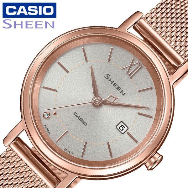 カシオ 腕時計 CASIO 時計 シーン SHEEN 女性 レディース ソーラークォーツ SHS-D300PGM-4AJF かわいい 華奢 小ぶり 小さめ 人気 ブランド