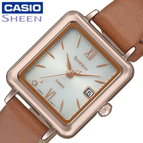 カシオ 腕時計 CASIO 時計 シーン SHEEN 女性 レディース ソーラークォーツ SHS D400CGL 7AJF かわいい 華奢 小ぶり 小さめ 人気 ブランド :CASIO SHS D400CGL 7AJF:腕時計 バッグ 財布のHybridStyle