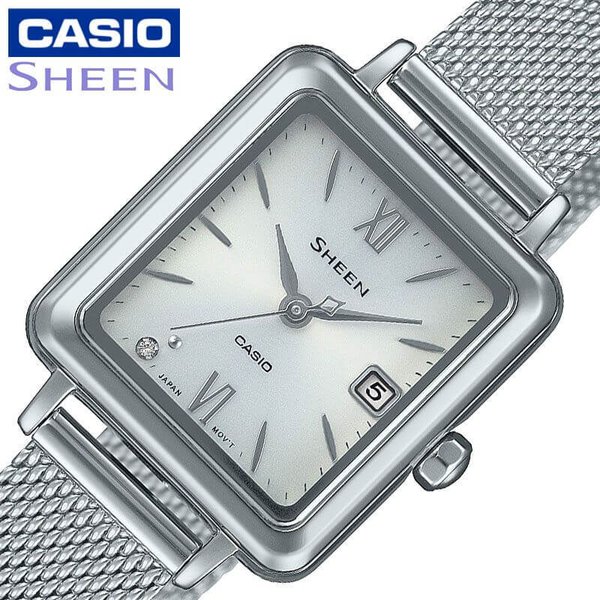 カシオ 腕時計 CASIO 時計 シーン SHEEN 女性 レディース ソーラークォーツ SHS D400M 7AJF かわいい 華奢 小ぶり 小さめ 人気 ブランド :CASIO SHS D400M 7AJF:腕時計 バッグ 財布のHybridStyle