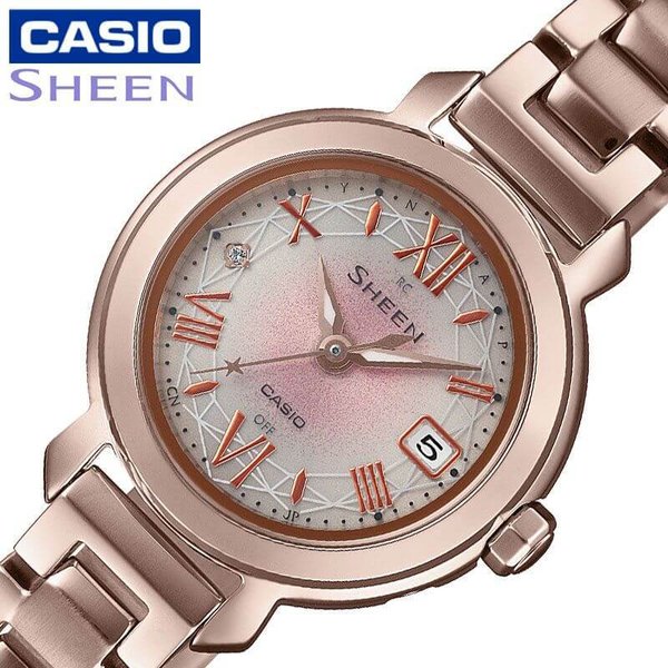 カシオ 電波 ソーラー 腕時計 CASIO 時計 シーン SHEEN 女性 レディース SHW-5300CG-4AJF かわいい 華奢 小ぶり 小さめ 人気 ブランド｜hstyle