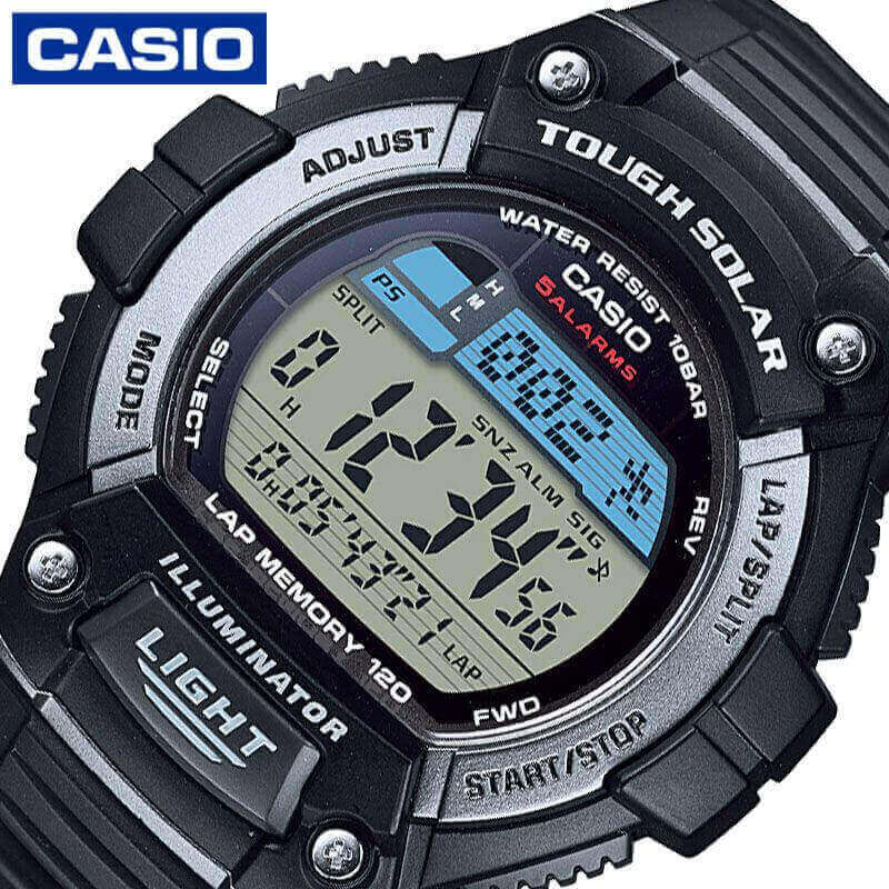 カシオ 腕時計 CASIO 時計 スタンダード STANDARD 男性 メンズ ソーラークォーツ W-S220-1AJH かっこいい 彼氏 夫 人気