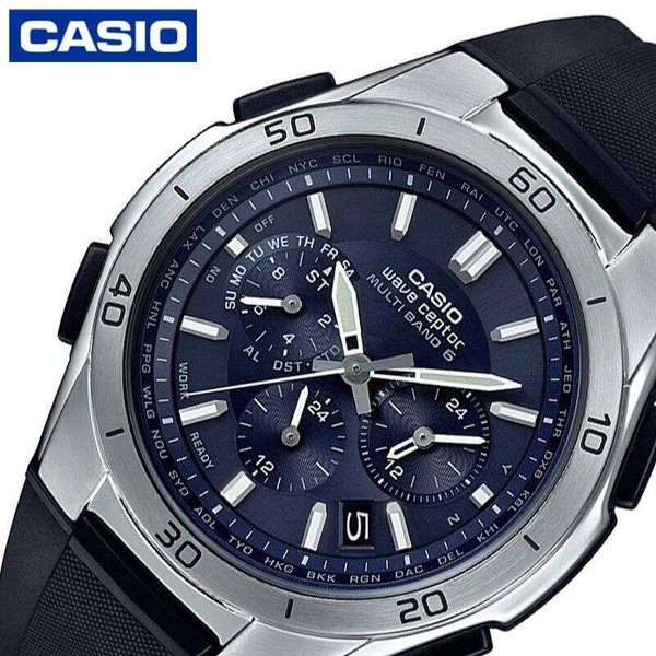 カシオ 電波 ソーラー 腕時計 CASIO 時計 ウェーブセプター wave ceptor 男性 メンズ WVQ-M410-2AJF かっこいい 電波ソーラー 夫 彼氏 人気 ブランド