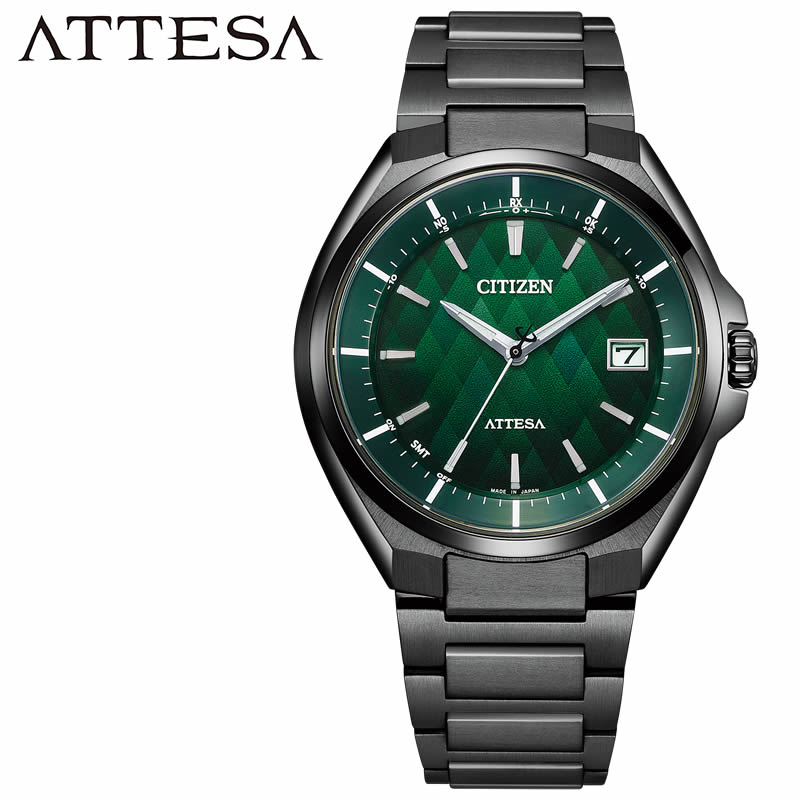 シチズン 電波 ソーラー 腕時計 CITIZEN 時計 アテッサ ライトインブラック 2022 ATTESA LIGHT in BLACK 2022 GREEN EDITION 男性 メンズ ビジネス CB3015-53W