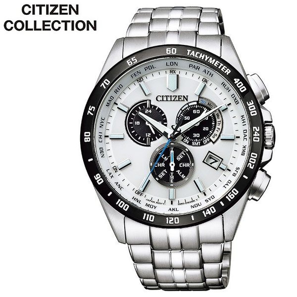 シチズン 腕時計 CITIZEN 時計 シチズンコレクション クロノグラフ メンズ ホワイト  CB5874-90A