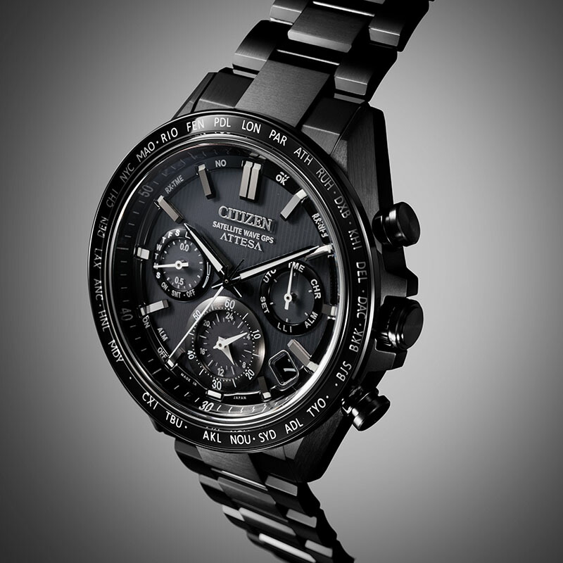 CITIZEN　ATTESA　ブラック ステンレススチール 時計 CITIZEN ATTESA シチズン アテッサ ACT Line フラッグシップ