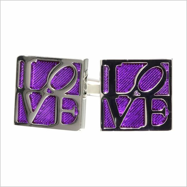 Yahoo! Yahoo!ショッピング(ヤフー ショッピング)レクタングル LOVE パープル カフスボタン cufflinks CF-151390 メンズ レディース セール