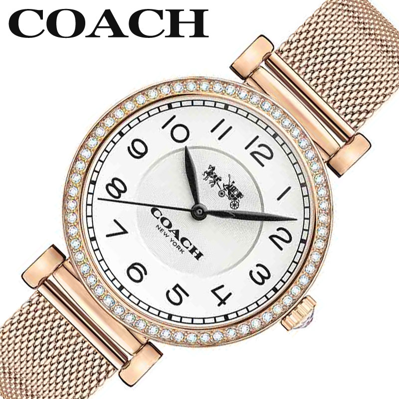 未使用◆COACH コーチ　腕時計 ホワイト COACH コーチ CA.64.7.95.1615 ステンレス ホワイト ラバー