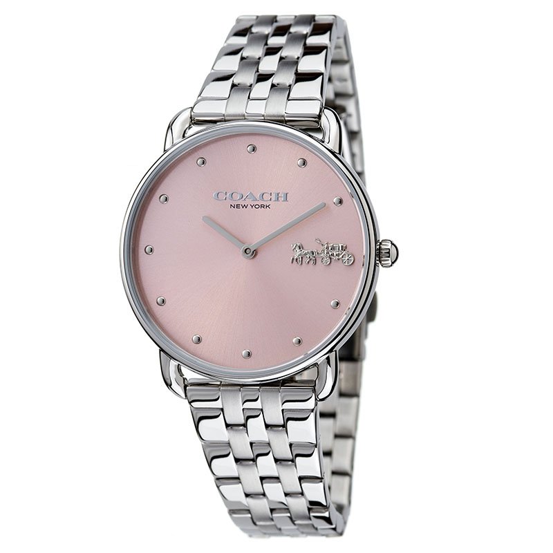 COACH ピンク文字盤 時計　新品 COACH コーチ 時計 女性用腕時計 レディース ステンレス 電池式
