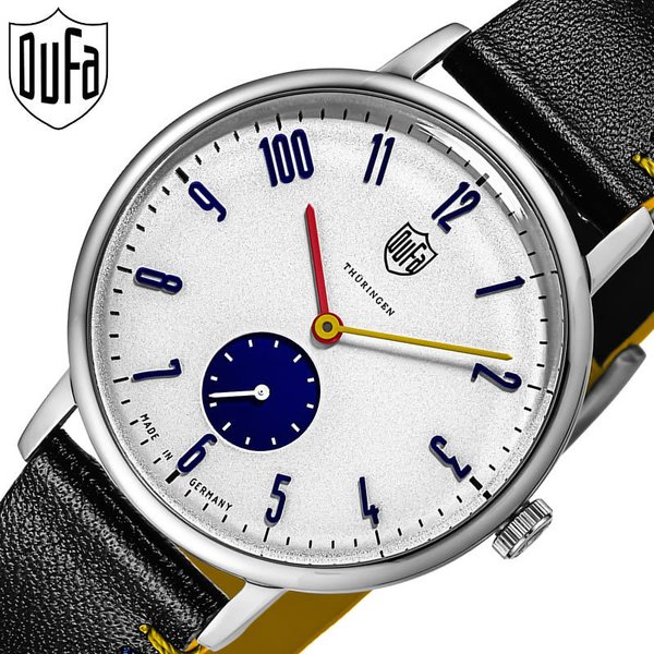 ドゥッファ 腕時計 バウハウス100周年記念モデル DUFA 時計 BAUHAUS 100YEARS ANNIVERSARY EDITION メンズ ホワイト DF-9001-A2 おすすめ シンプル ミニマル
