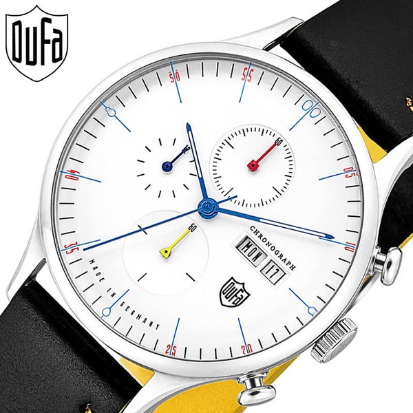 ドゥッファ 腕時計 バウハウス100周年記念モデル DUFA 時計 BAUHAUS 100YEARS ANNIVERSARY EDITION メンズ シルバー DF-9021-100Y おすすめ シンプル