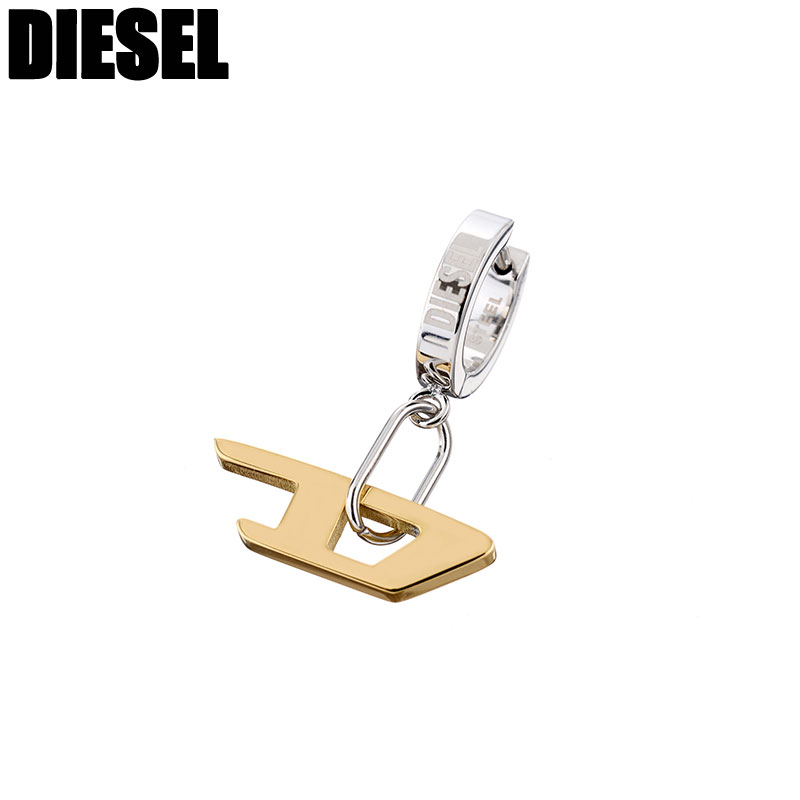 Yahoo! Yahoo!ショッピング(ヤフー ショッピング)ディーゼル ピアス DIESEL DX1419931 片耳用 メンズ 男性 アクセサリー アクセ シルバー ゴールド ブランド シンプル ステンレススティール 大人 おすすめ