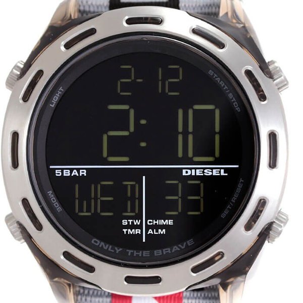 ディーゼルクラッシャーデジタル-DZ1893ブラックワンサイズ　diesel DZ1893 Man: Crusher digital black silicone watch | Diesel