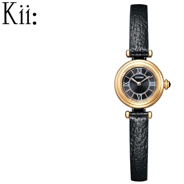 CITIZEN Kii 腕時計 シチズン キー 時計 レディース 腕時計 ブラック EG7082-15E