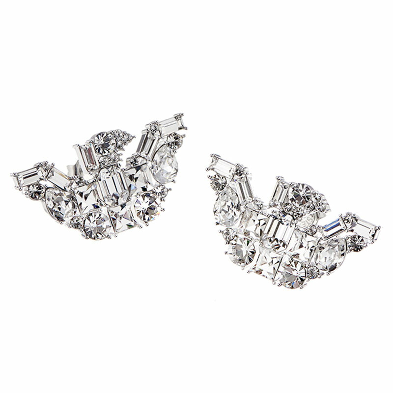 エンポリオ アルマーニ アクセサリー EMPORIO ARMANI ピアス メンズ アクセサリー シルバー EGS3050040 カジュアル ファッション シンプル クリアクリスタルの画像