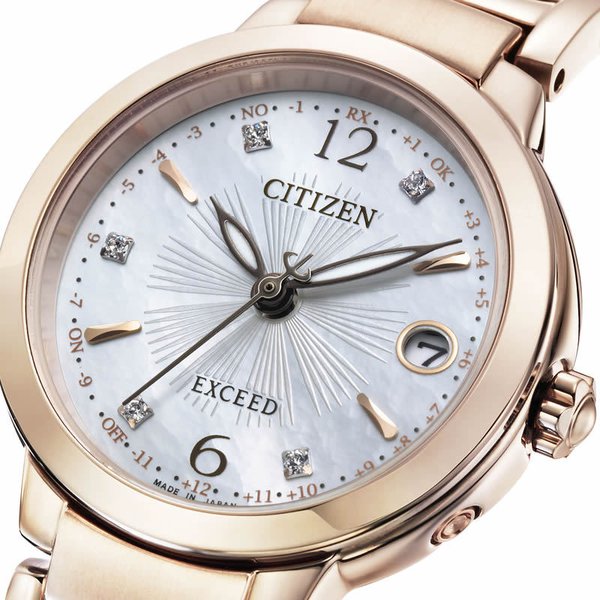 CITIZEN EXCEED 腕時計 エコドライブ ソーラー 腕時計 ブルー 針