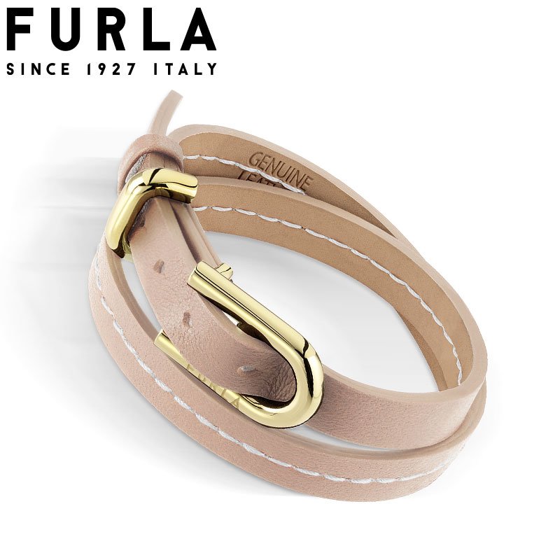 フルラ ブレスレット レディース 二重巻き 細身 ピンク レザー フルラ FURLA ブレスレット レディース 母の日 シンプル