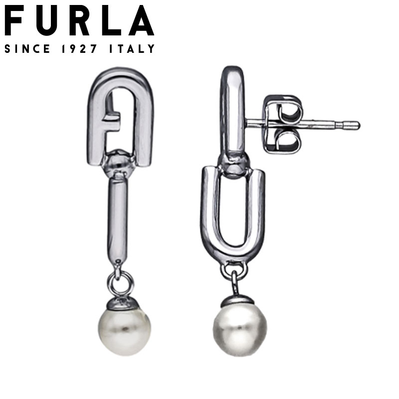 フルラ アクセサリー FURLA ピアス フルラ FURLA チェーンロゴ ピアス CHAINED LOGO EARRINGS シルバー 女性 向け レディース FJ0931ETU