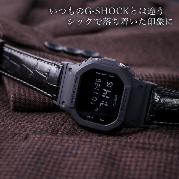 G-SHOCK 対応 本革 レザーベルト ジーショック Gショック GSHOCK 対応 クロコ 型押し 22mm アダプター セット 替えベルト  レザー ベルト 時計 腕時計 革ベルト :ga2-bkm053:腕時計 バッグ 財布のHybridStyle - 通販 - Yahoo!ショッピング