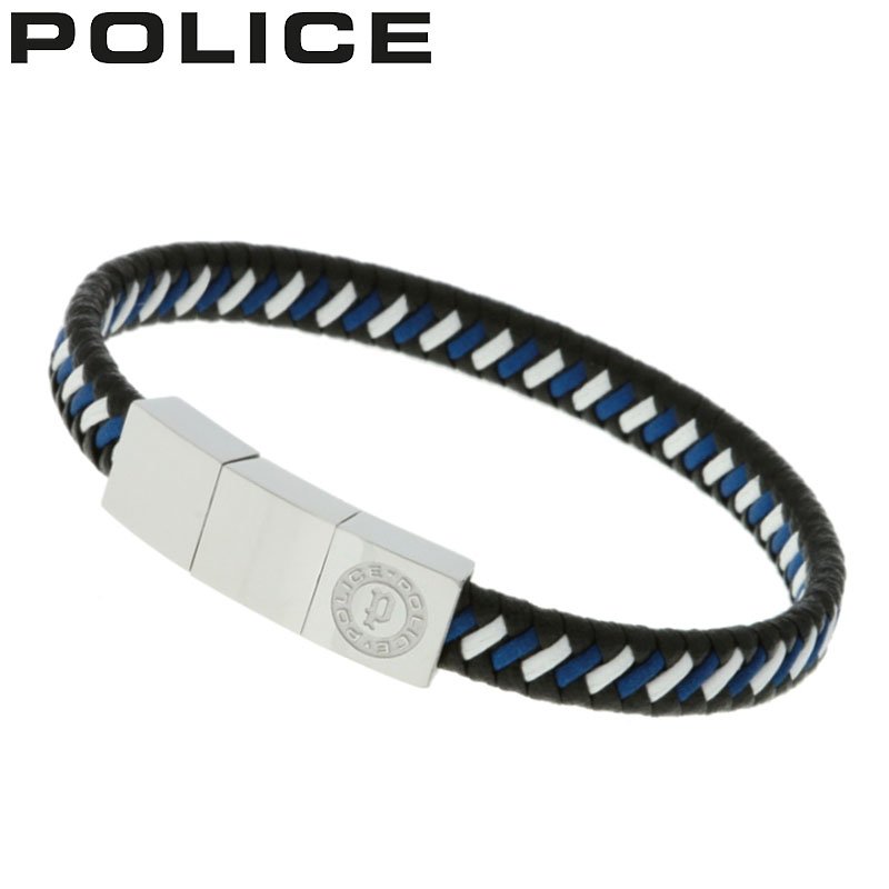 Yahoo! Yahoo!ショッピング(ヤフー ショッピング)ポリス アクセサリー POLICE ブレスレット ツイスト TWIST メンズ ブルー ブラック 男性 誕生日 記念日 お祝い 贈り物 彼氏 夫 パパ 父 息子