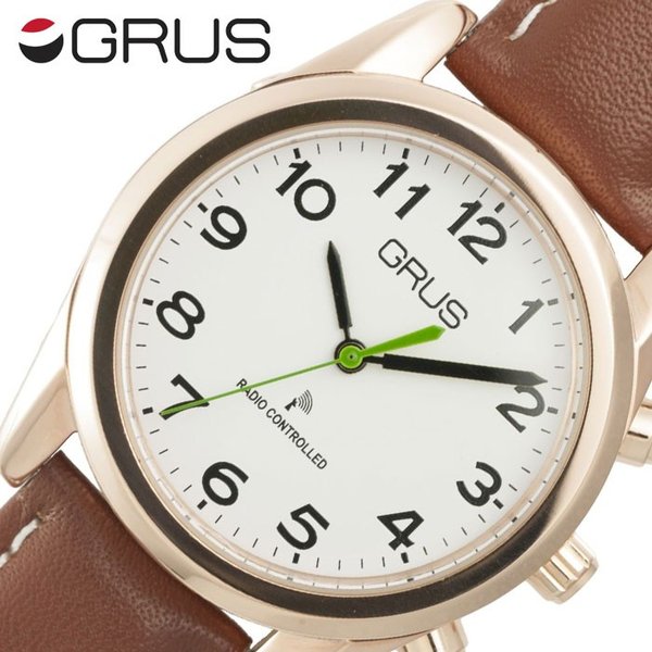 GRUS（グルス） 音声時計 ボイス電波 トーキングウォッチ 伸縮ベルト