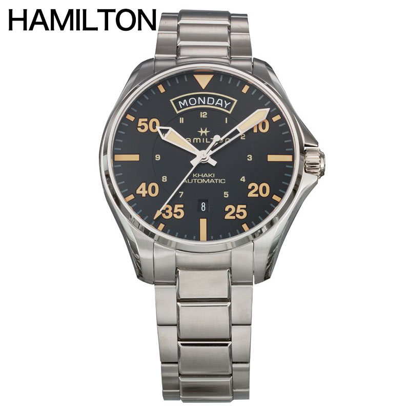 ϥߥȥ ӻ HAMILTON   ӥ Pilot Pioneer Mechanical Day Date Auto ֥å     ư H64645131