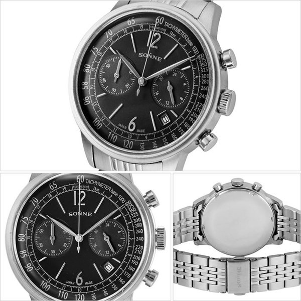ゾンネ 腕時計 SONNE 時計 ヒストリカル コレクション HI002BK メンズ