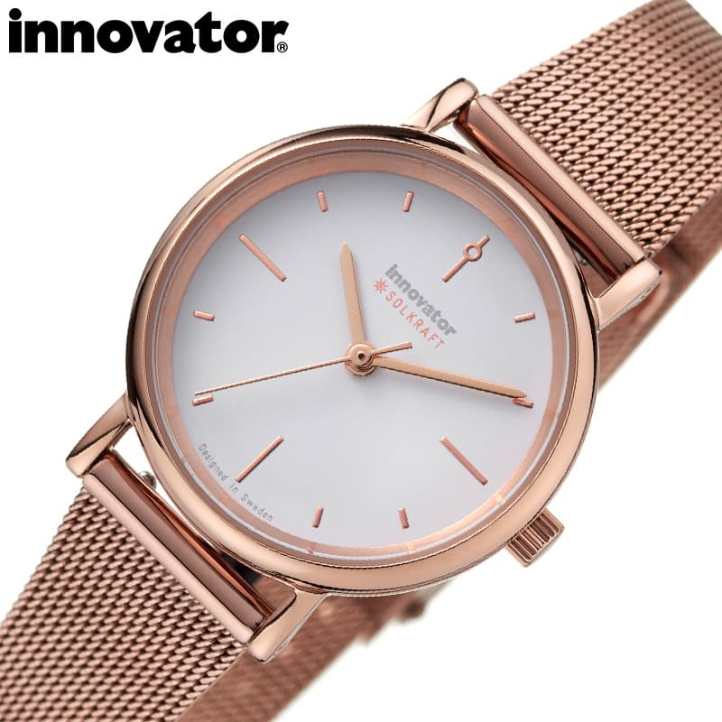 イノベーター 腕時計 innovator 時計 イノベーター innovator ソルクラフト SOLKRAFT 女性 レディース ソーラー 電池交換不要 シンプル 小ぶり IN-0014-0｜hstyle