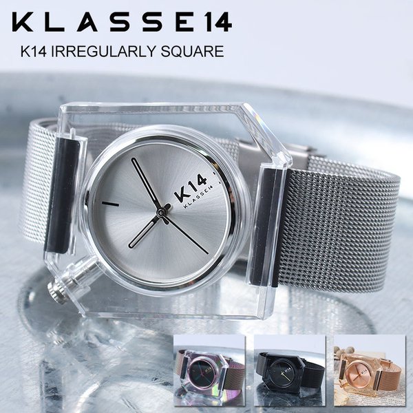 クラス14 腕時計 KLASSE14 時計 クラスフォーティーン イレギュラリー スクエア 40mm K14 メンズ レディース 男性 女性 向け ローズゴールド ピンク