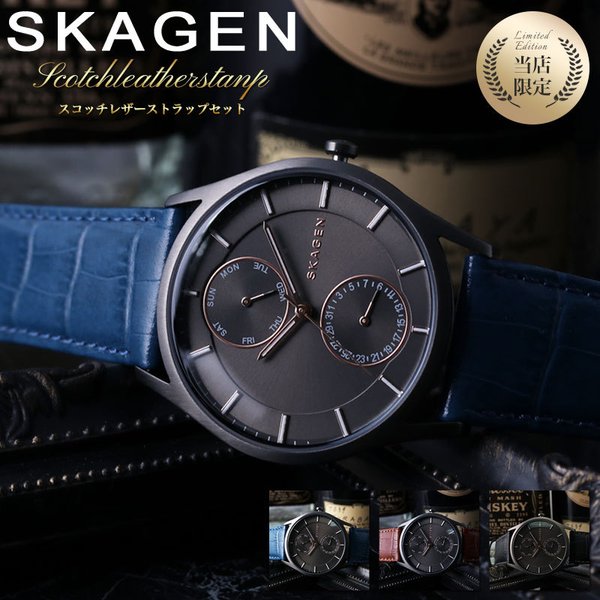 スカーゲン 時計 SKAGEN 腕時計 スカーゲン時計 ホルスト Holst メンズ 男性  ブランド  おしゃれ 北欧 シンプル 替えベルト レザー 金属 ベルト